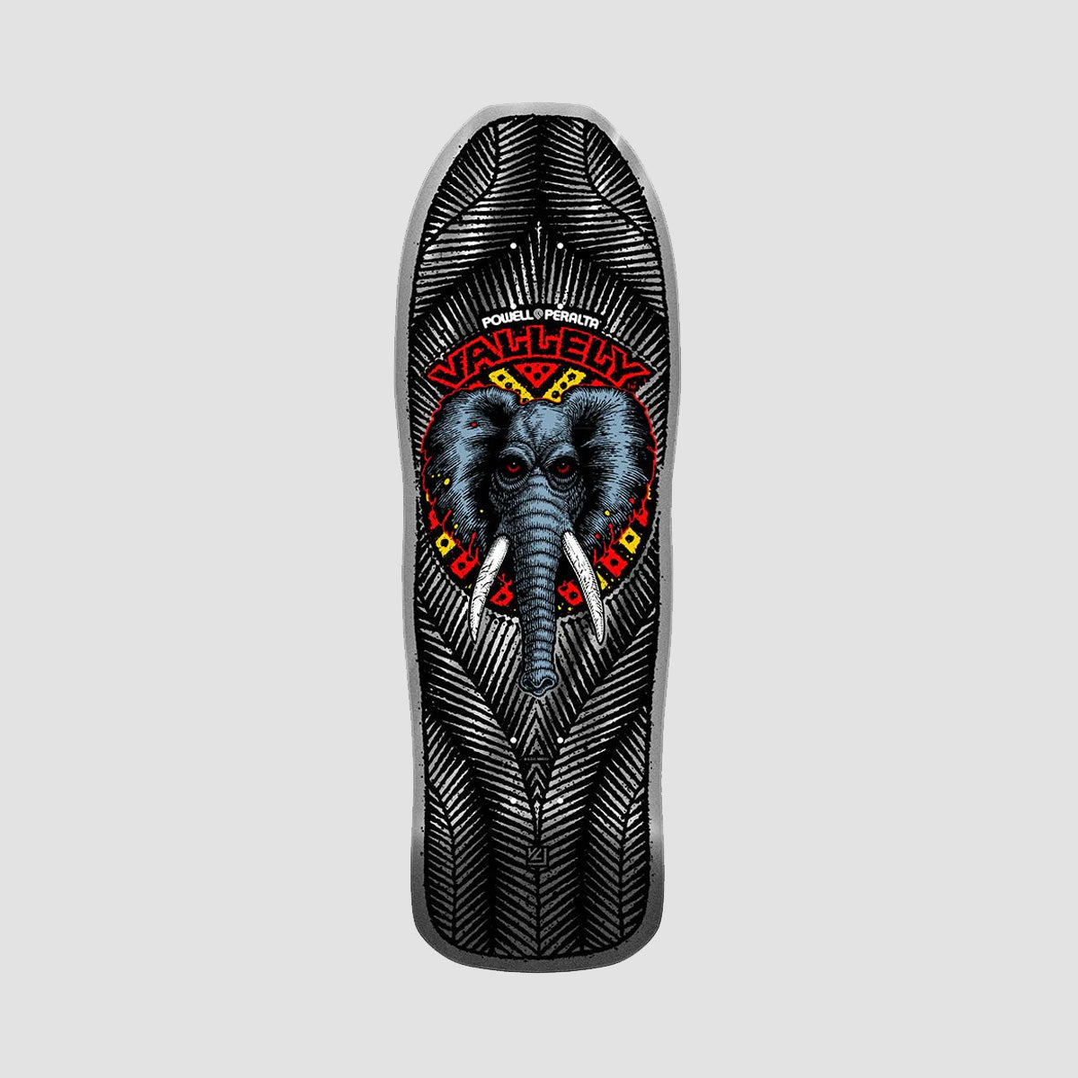 Powell Peralta Mike Vallely Elephant Reissue 163 Skateboard Deck Silver Foil - 9.85"
