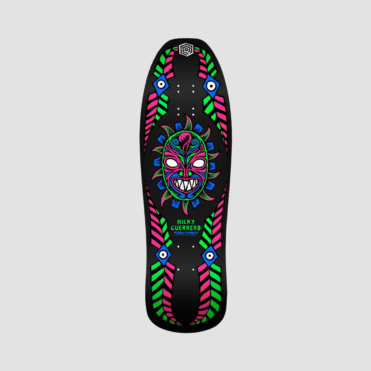Powell Peralta Nicky Guerrero Mask 279 Skateboard Deck Blacklight - 10.0"