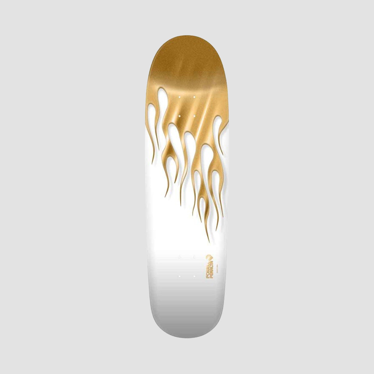 Powell Peralta Nitro Hotrod Flames Reissue Skateboard Deck White/Gold Foil - 9.375"