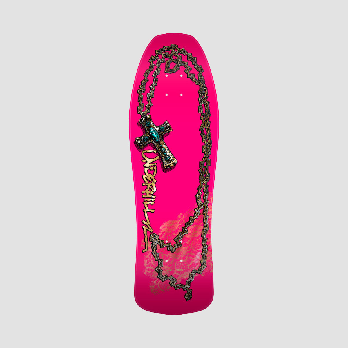 Powell Peralta Ray Underhill Cross Reissue Skateboard Deck Burgundy/Gold - 10"