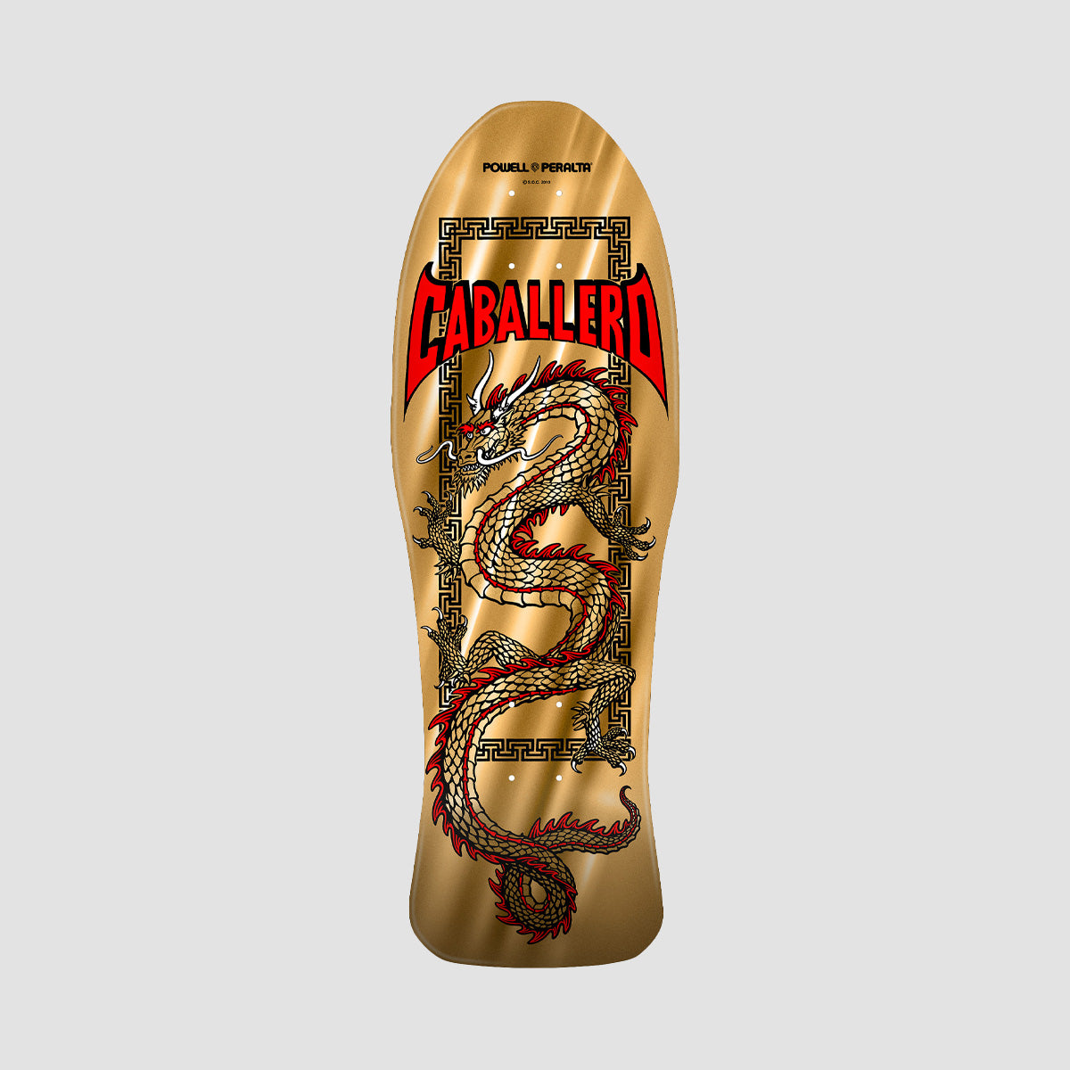 Powell Peralta Steve Caballero Chinese Dragon Reissue 150 Skateboard Deck Gold Foil - 10"