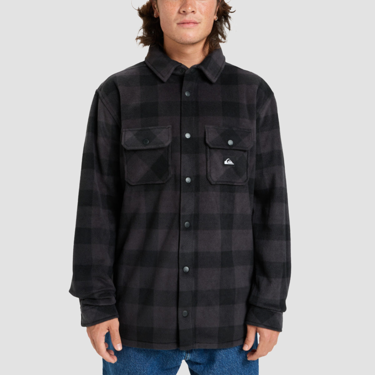 Quiksilver Bering Strait Check Longsleeve Shirt Black Northsea Plaid