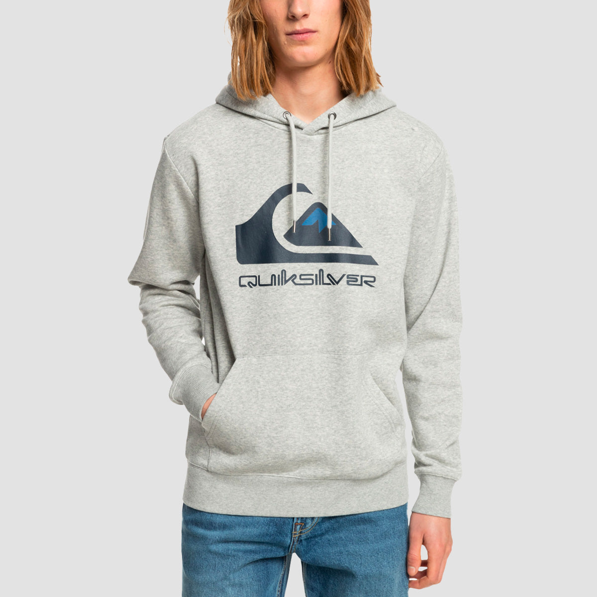 Quiksilver Big Logo Pullover Hoodie Athletic Heather