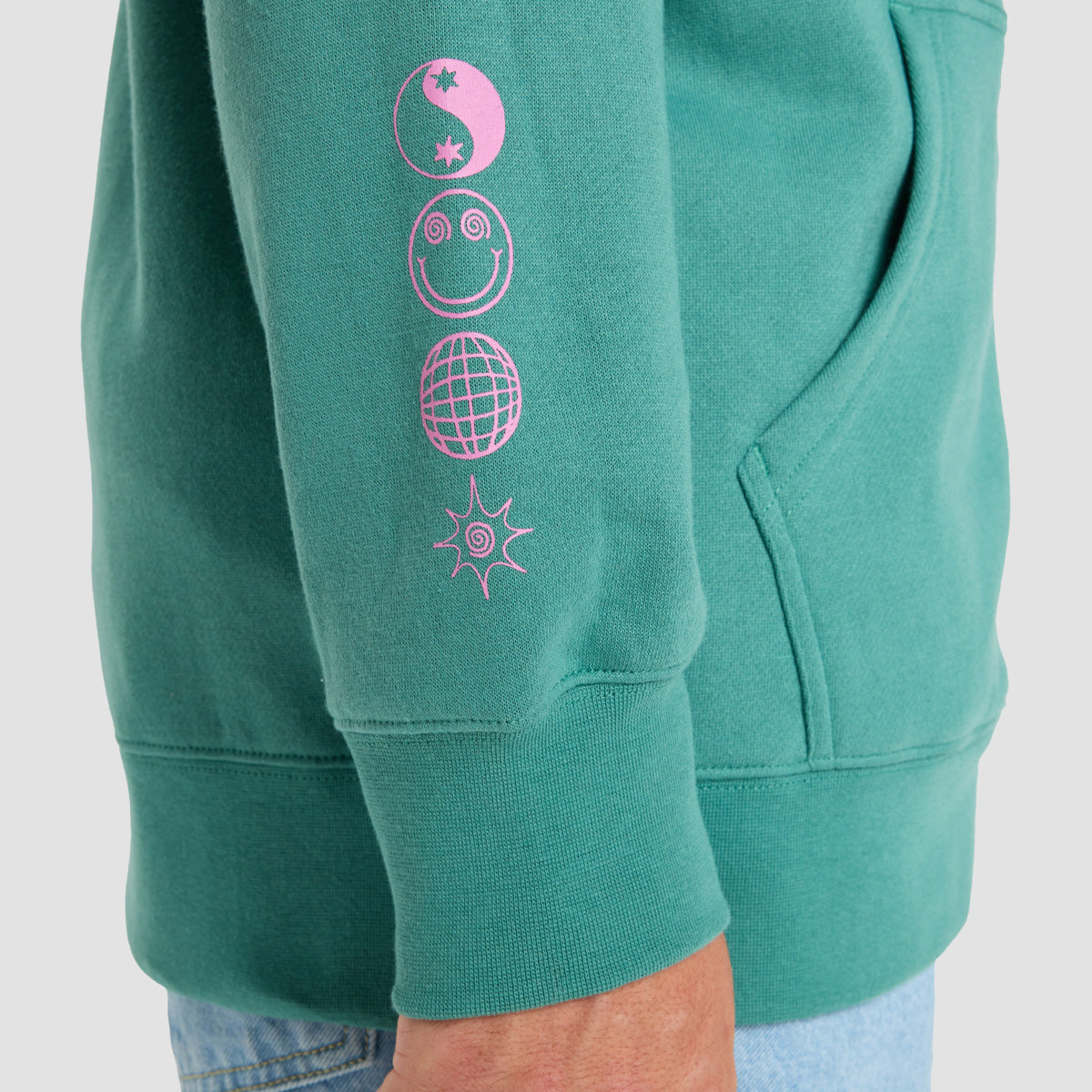 Quiksilver Graphic Zip Hoodie Deep Sea