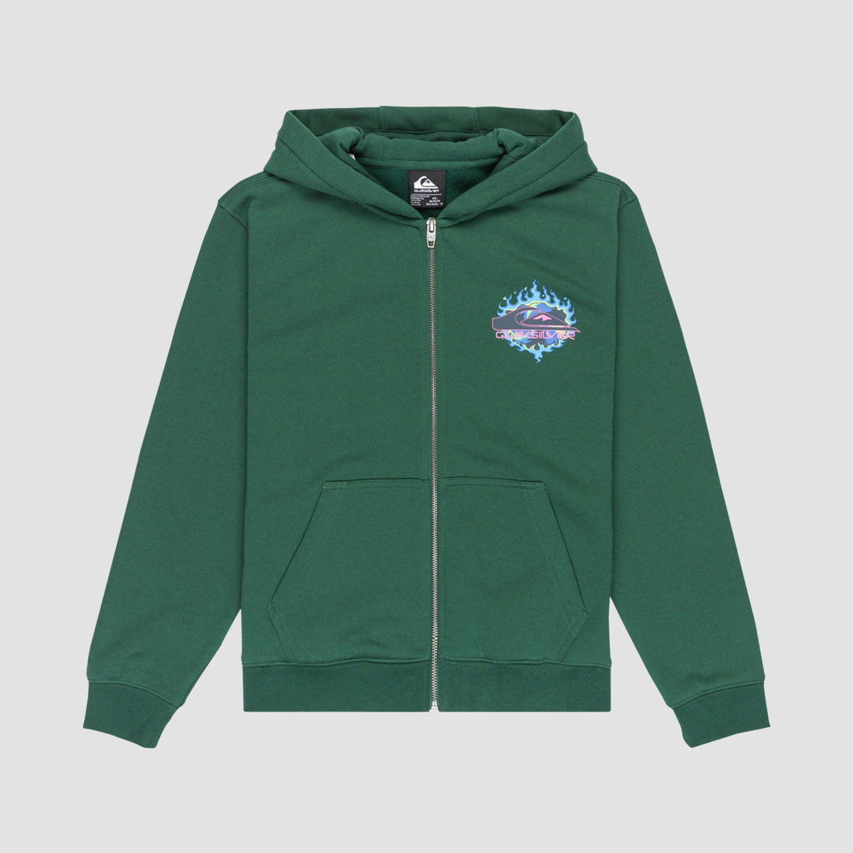 Quiksilver Graphic Zip Hoodie Trekking Green - Kids