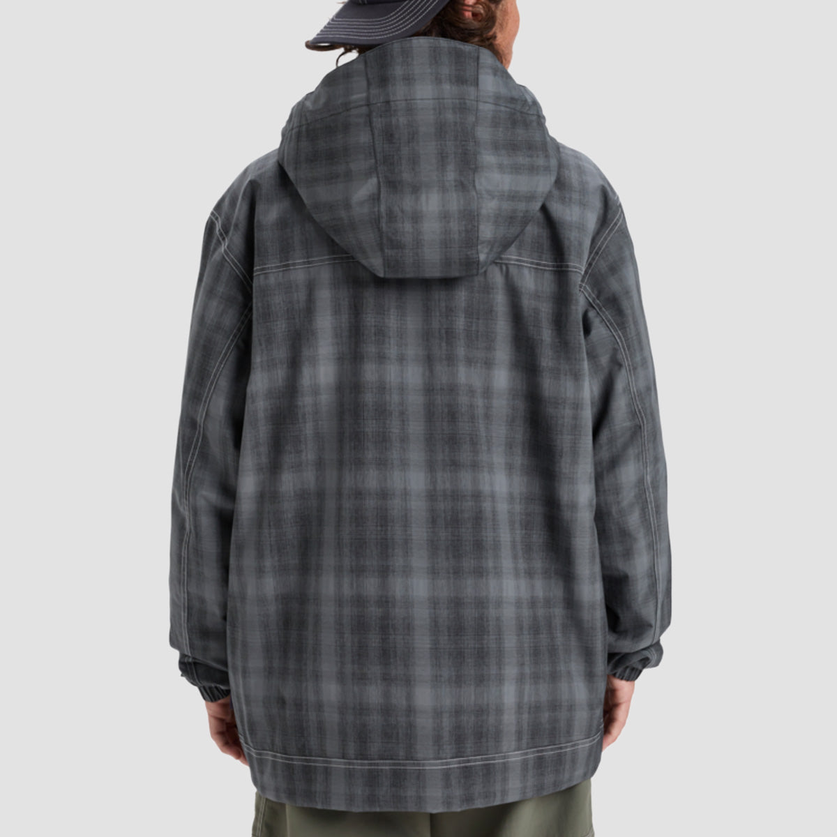 Quiksilver Live Wire 10K Snow Jacket Mercury Check True Black
