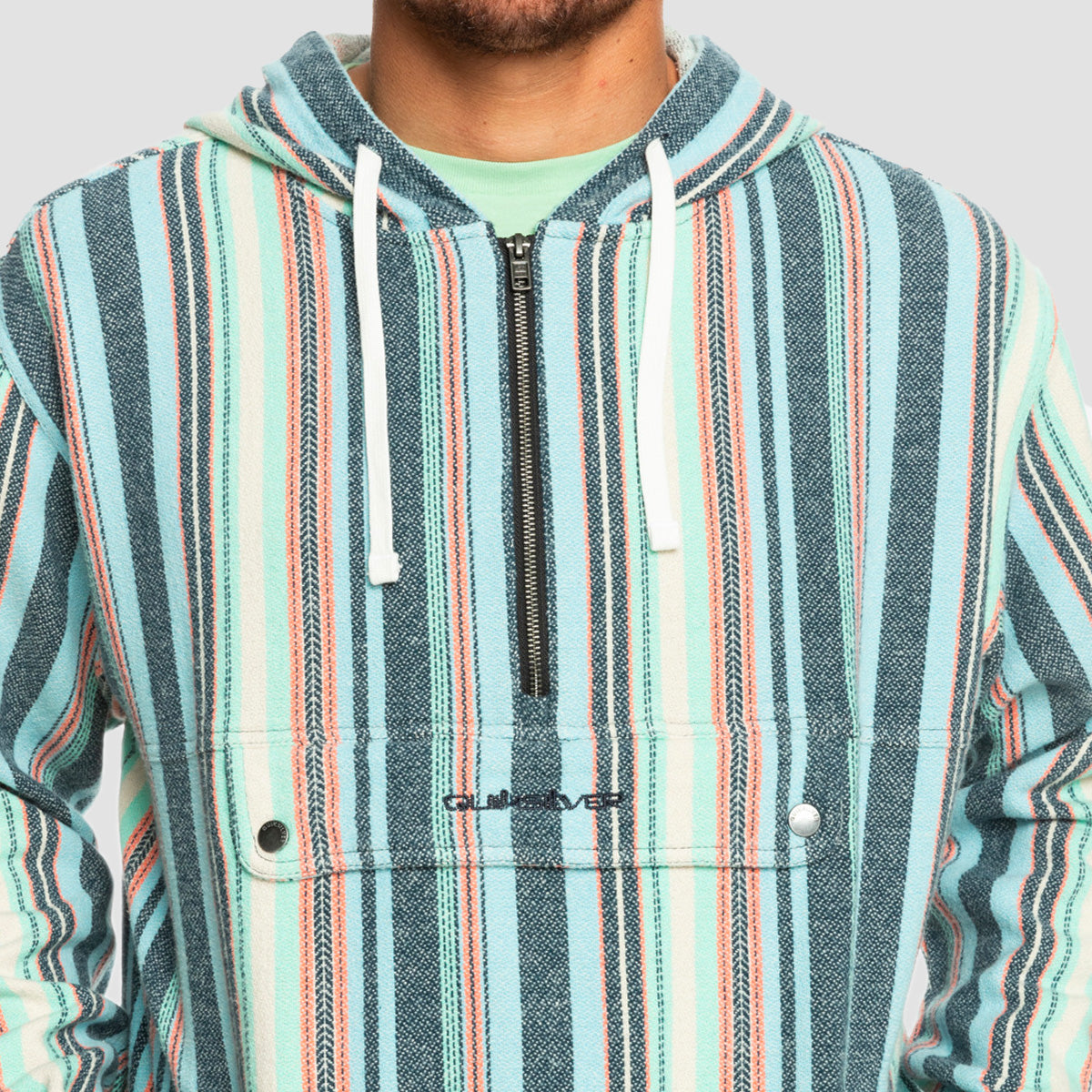 Quiksilver Neo Blue Pullover Jacket Sky Blue