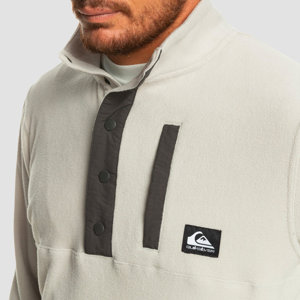 Quiksilver No Destination 2 Mock Neck Fleece Grey Violet