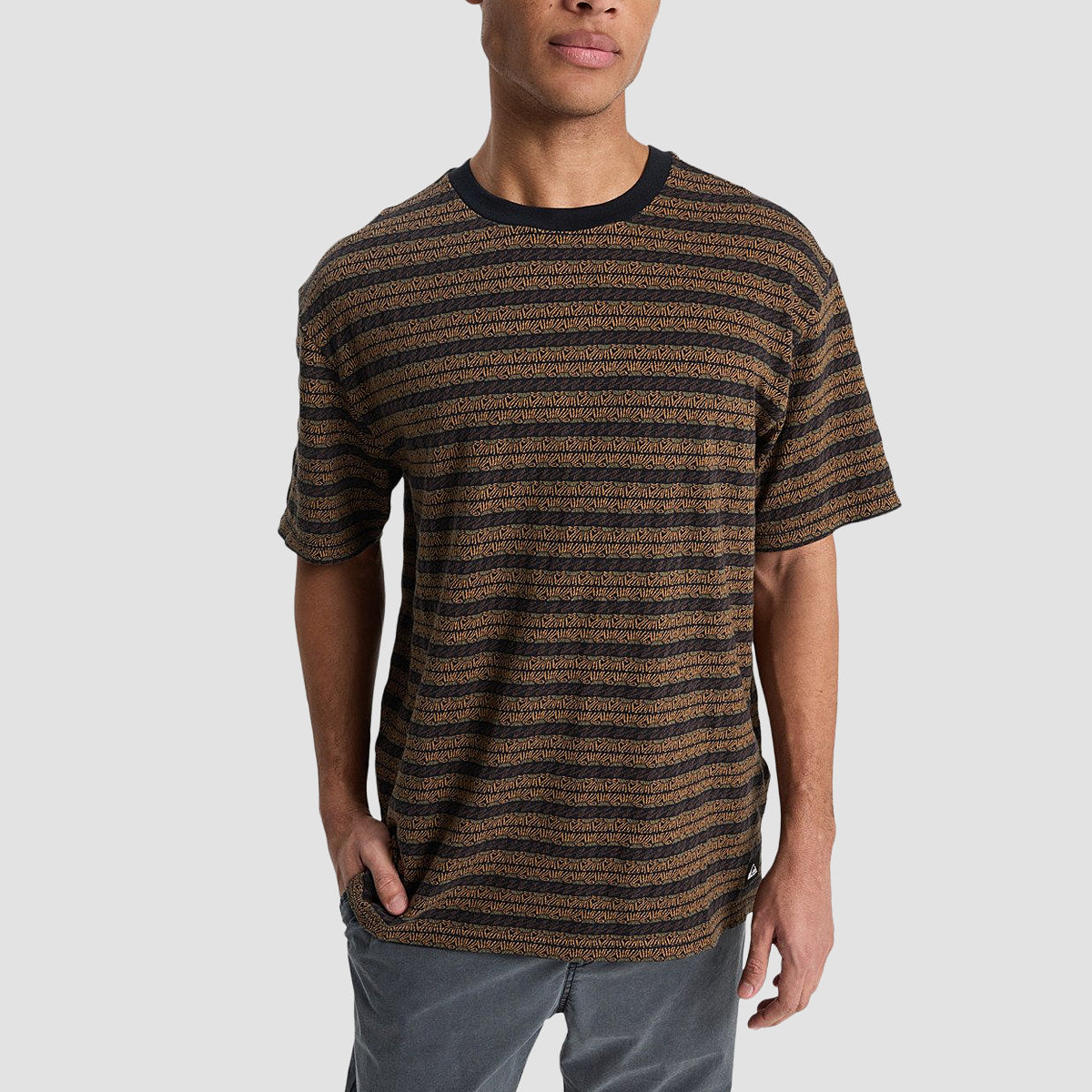 Quiksilver Okano Jacquard T-Shirt Black Horizons Horizontal
