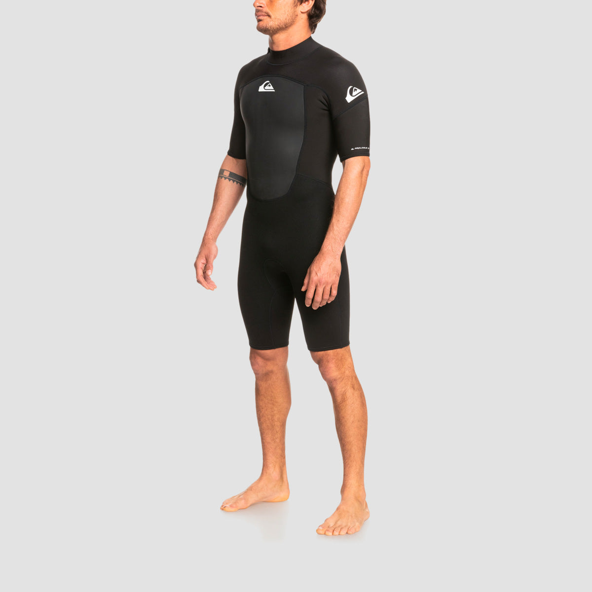 Quiksilver Prologue 2/2mm Shorty Springsuit Back Zip Wetsuit Black