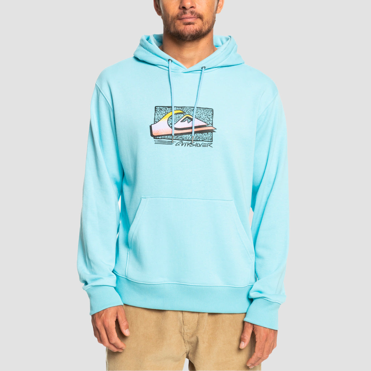 Quiksilver Retro Fade Pullover Hoodie Sky Blue