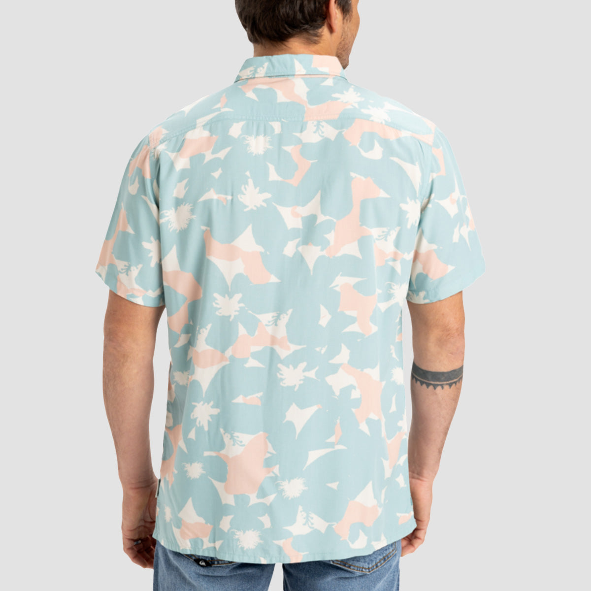 Quiksilver Safe Paradise Short Sleeve Shirt Aquifer Handtman
