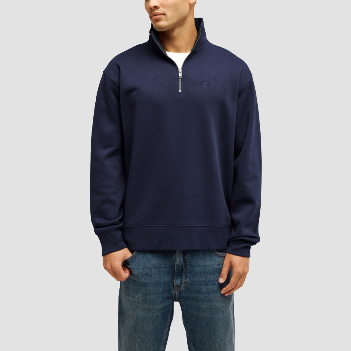 Quiksilver Salt Water 1/4 Men Half Zip Jumper Dark Navy