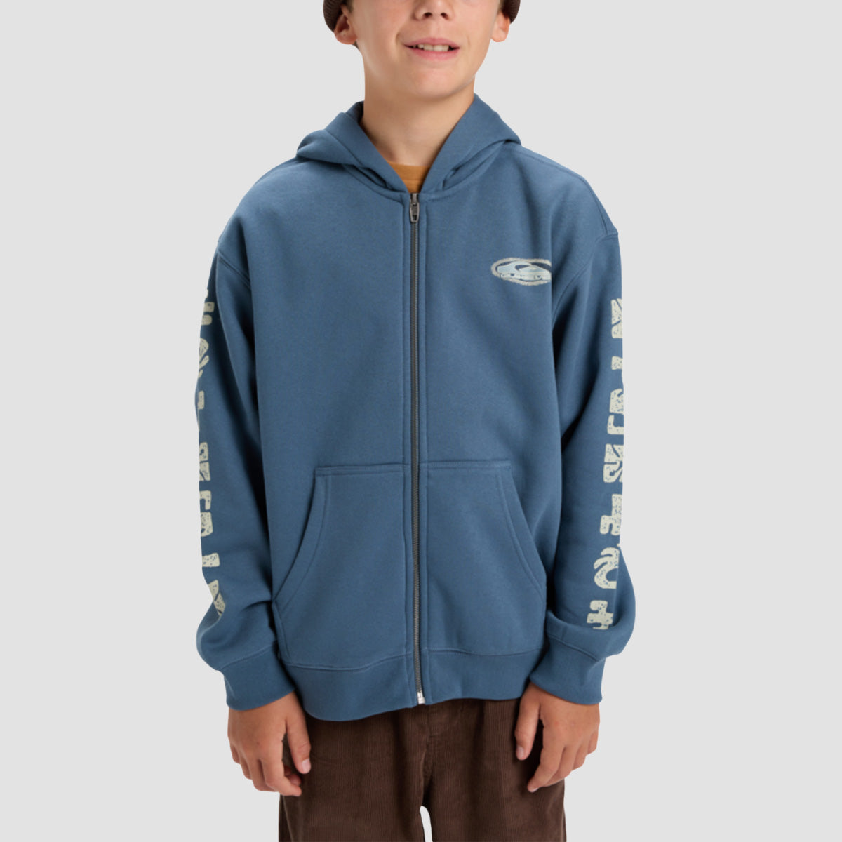 Quiksilver Salt Water Graphic Zip Hoodie China Blue - Kids