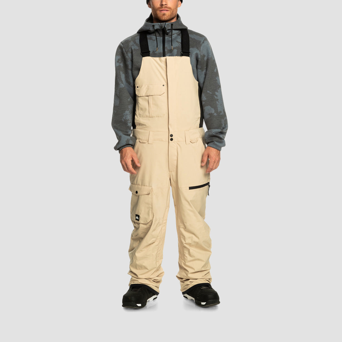 Quiksilver Utility 20K Snow Bib Pants Pale Khaki