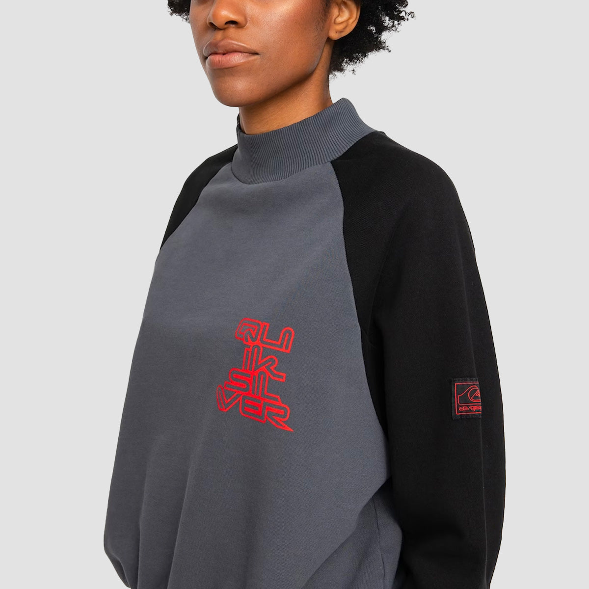 Quiksilver x Stranger Things Upside Down Oversized Sweatshirt Iron Gate - Womens