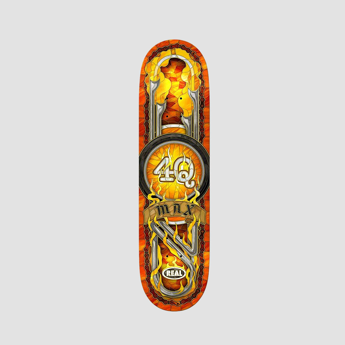 Real Max Schaff 4Q Cathedral Skateboard Deck - 8.5"