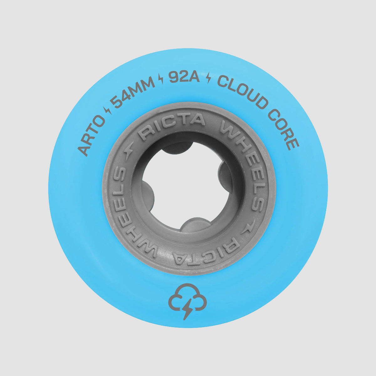 Ricta Arto Saari Clouds 92a Skateboard Wheels Light Blue/Asphalt 54mm