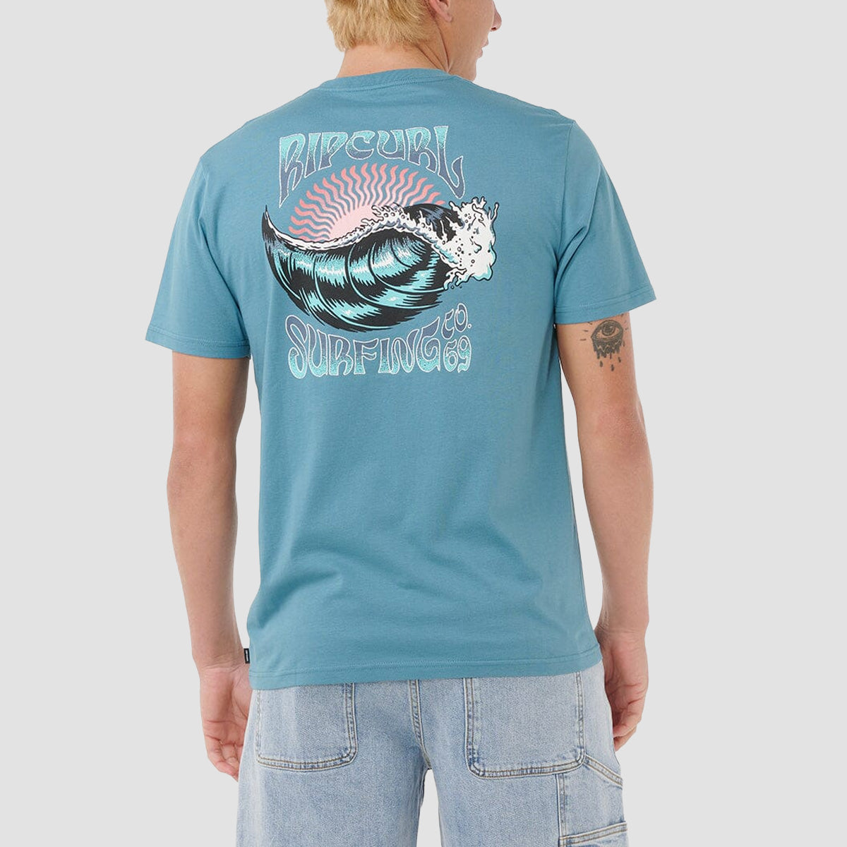 Rip Curl Hazed & Tubed T-Shirt Storm Blue