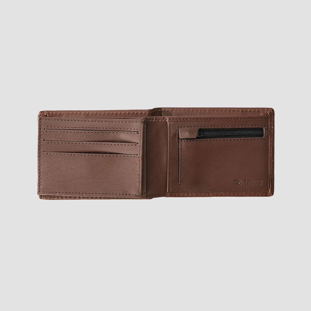 Rip Curl Raw Energy RFID Slim Leather Wallet Brown