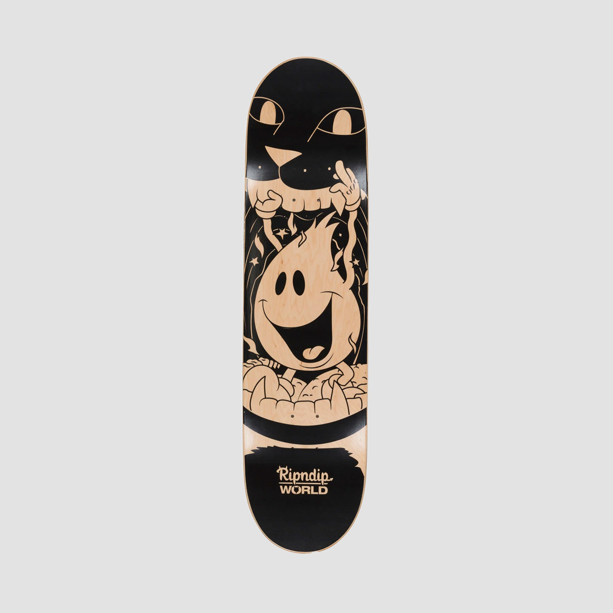 Ripndip Flame Jerm Skateboard Deck Black - 8.25"