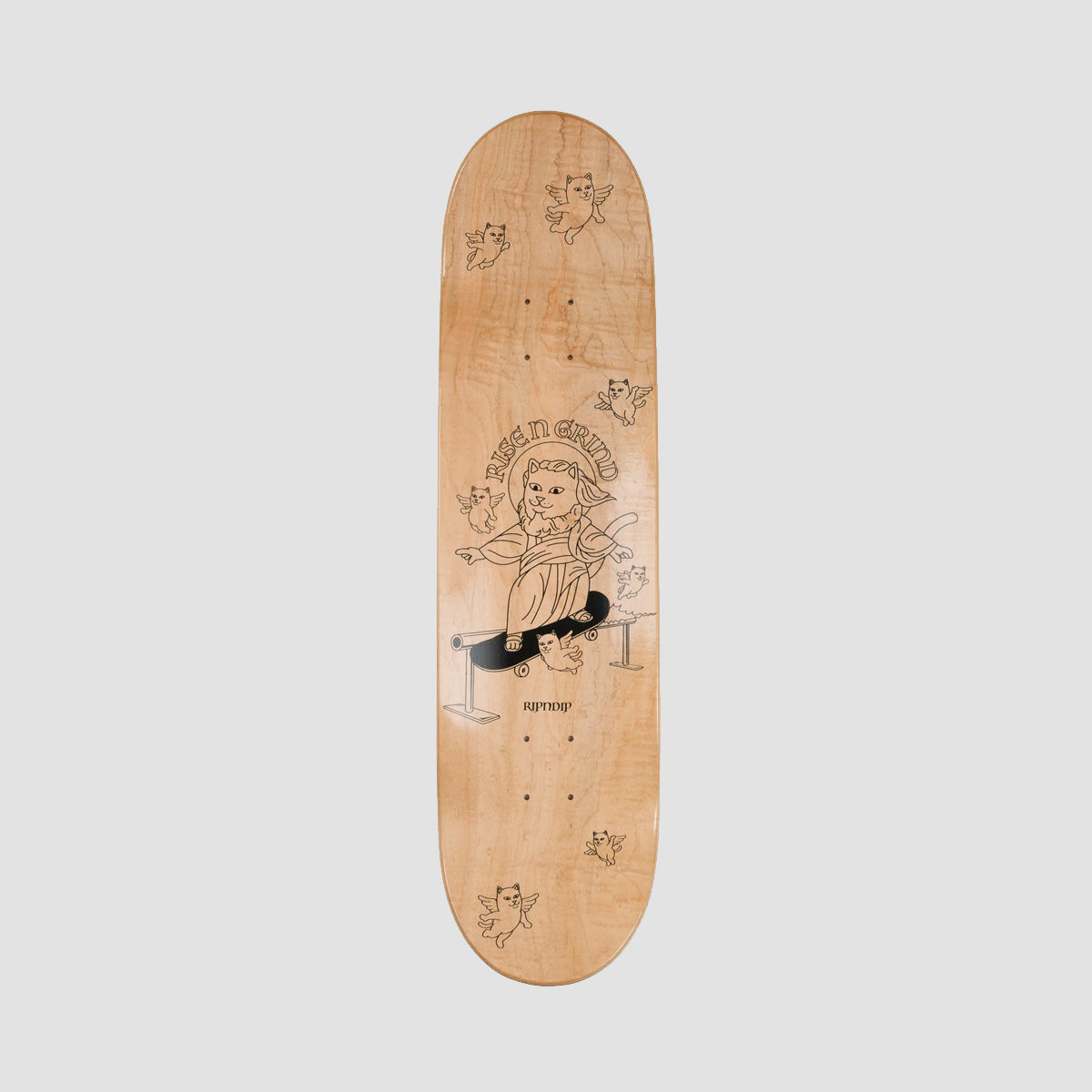 Ripndip Rise N Grind Skateboard Deck Black - 8.25"