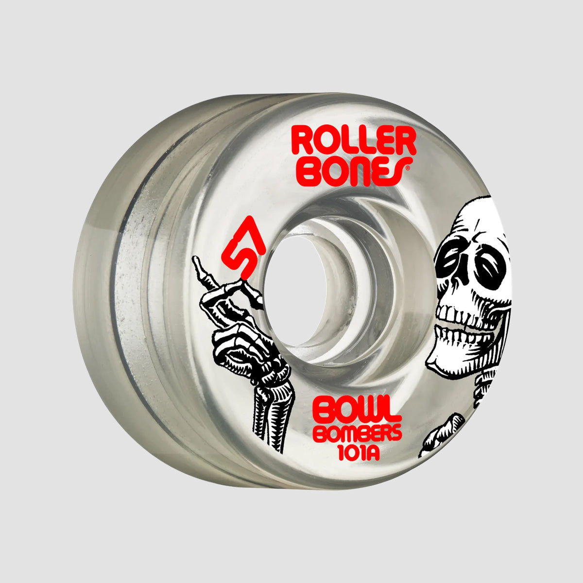Rollerbones Bowl Bombers 101a Quad Wheels x8 Clear 57mm