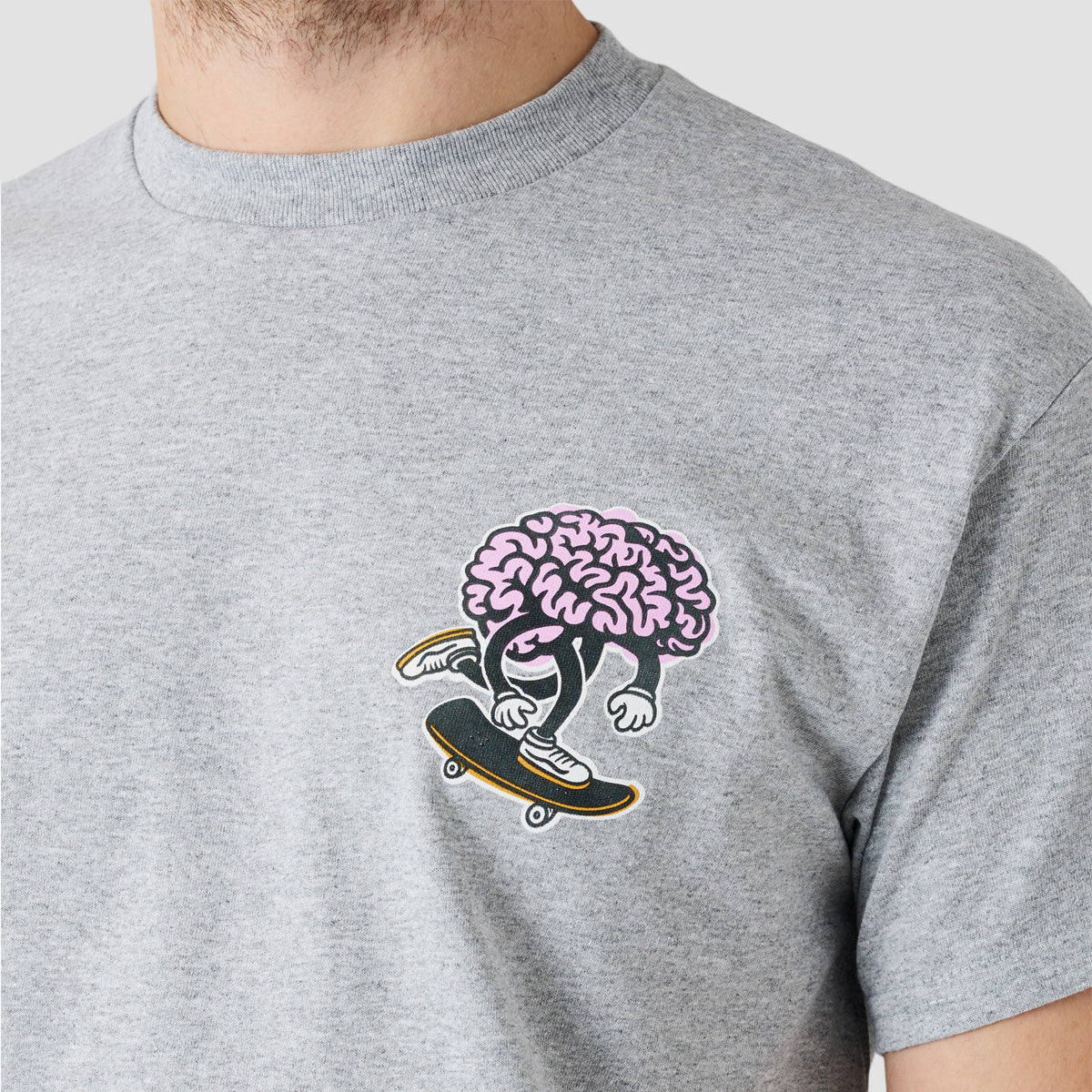 Brain Drain Brain Push T-Shirt Grey