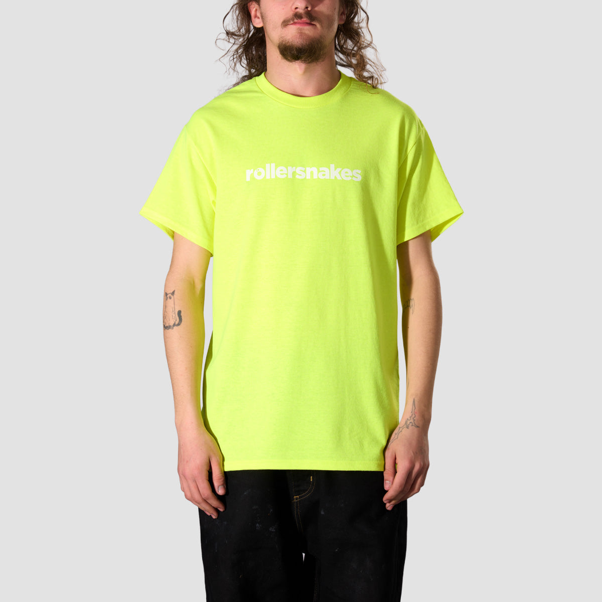Rollersnakes WordMark T-Shirt Safety Green