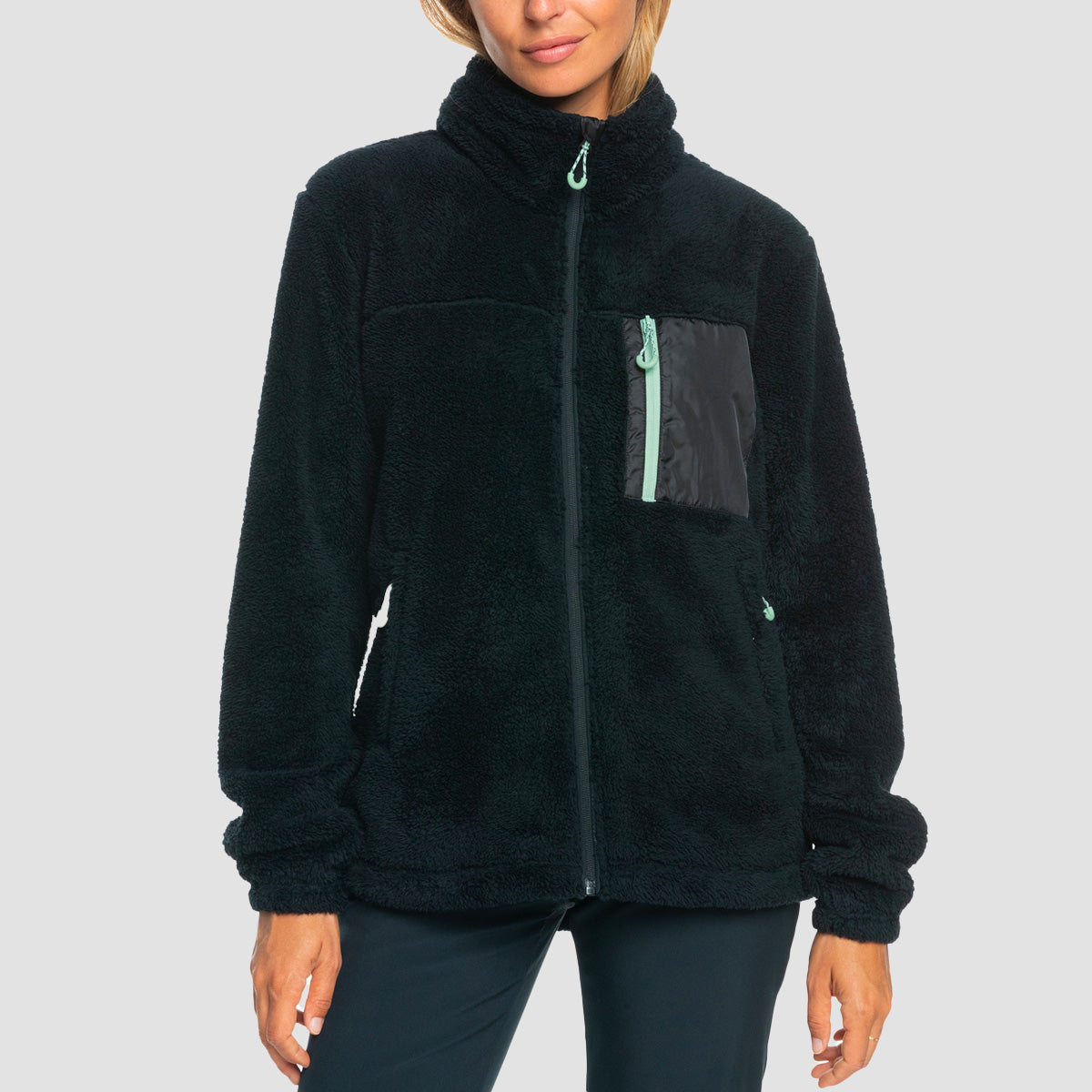 Roxy Alabama Full Zip Technical Fleece True Black - Womens