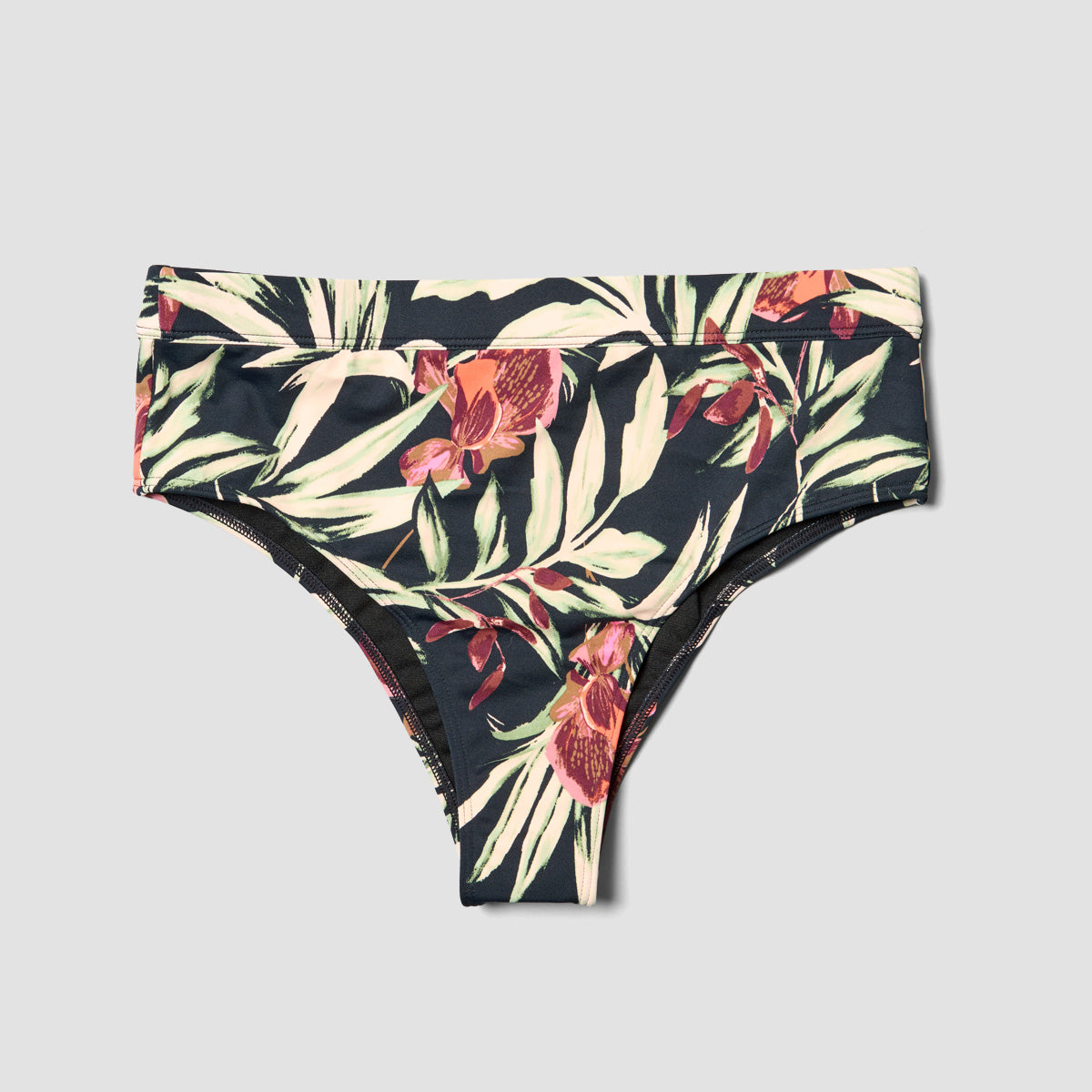 Roxy Beach Classics Bikini Bottom Anthracite Wind Swept Floral - Womens