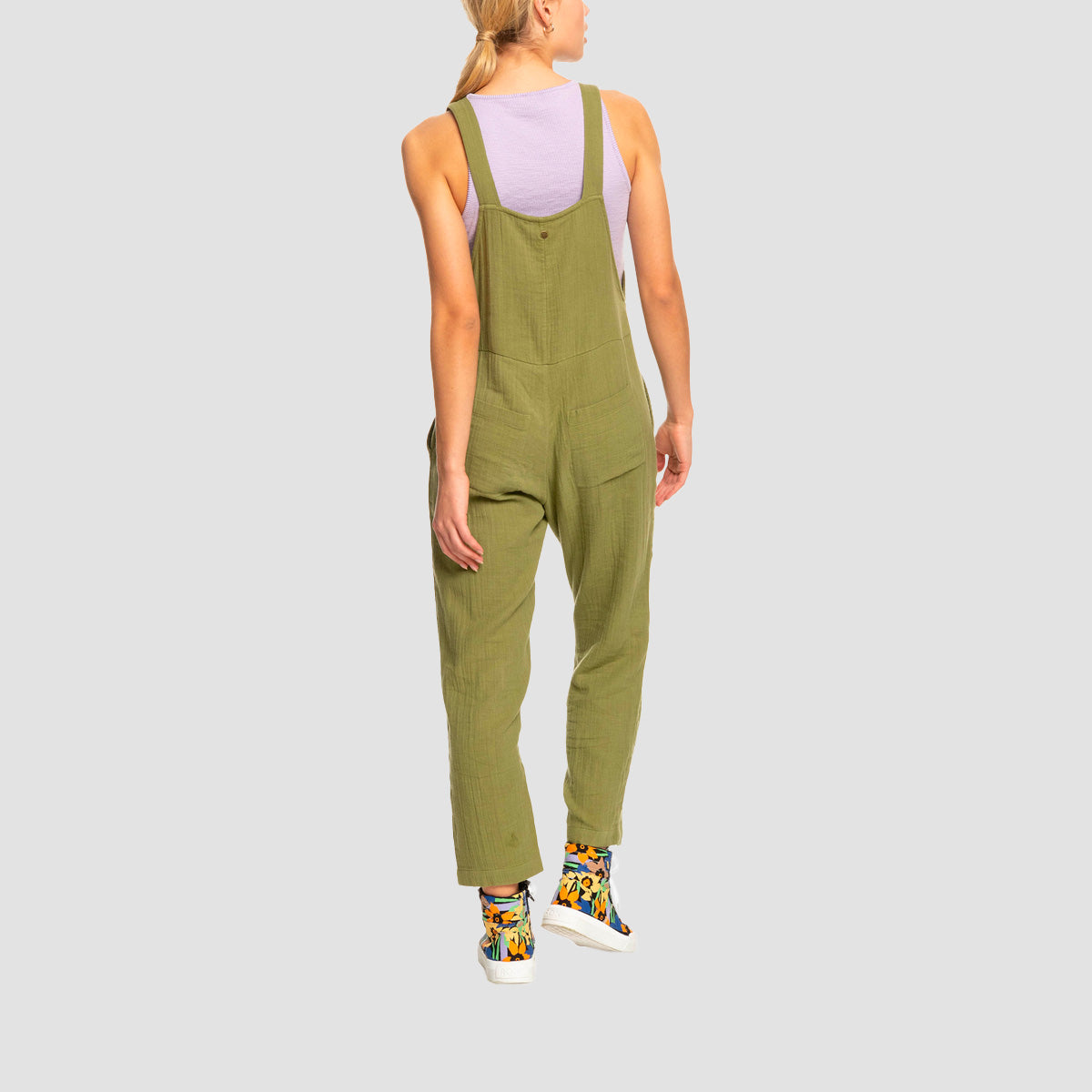 Roxy Beachside Love Strappy Jumpsuit Loden Green - Womens