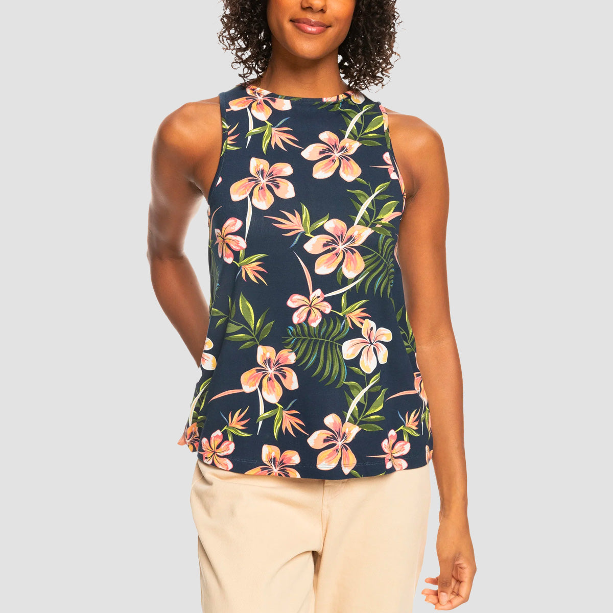 Roxy Better Than Ever Printed Top Mood Indigo Tropical Depth - Womens