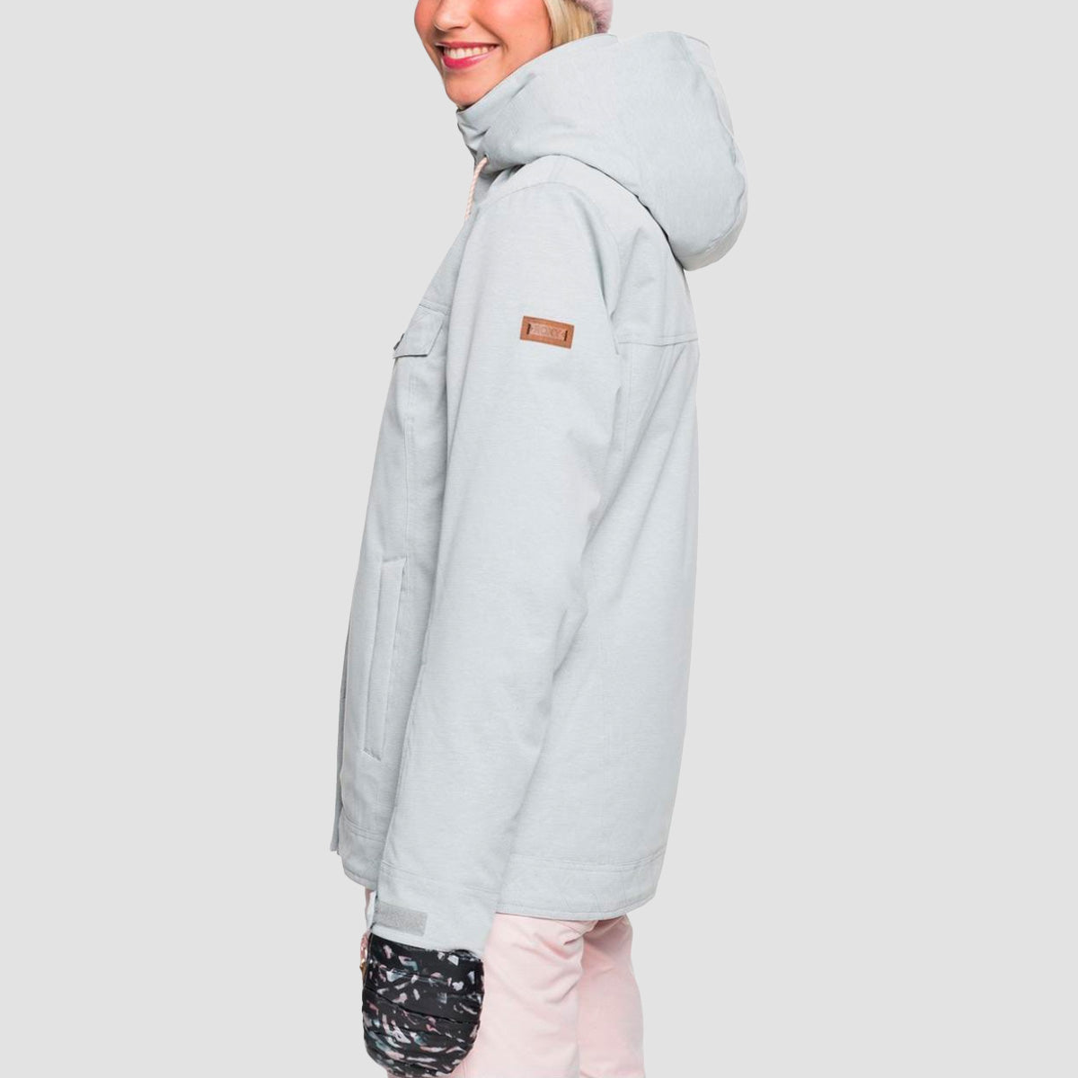 Roxy Billie 10K Snow Jacket Heather Grey - Womens