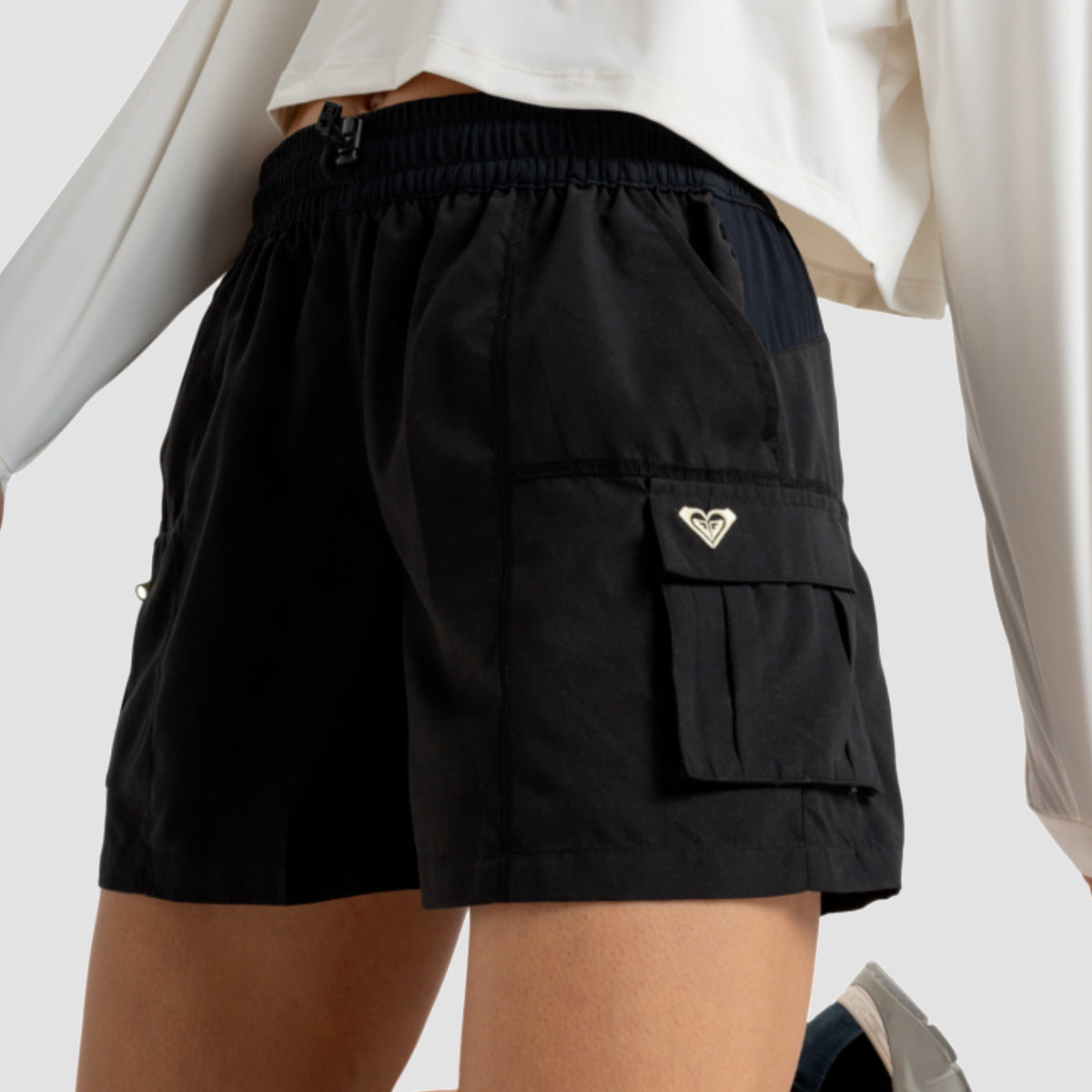 Roxy Boundless Spirit Sport Shorts Anthracite - Womens