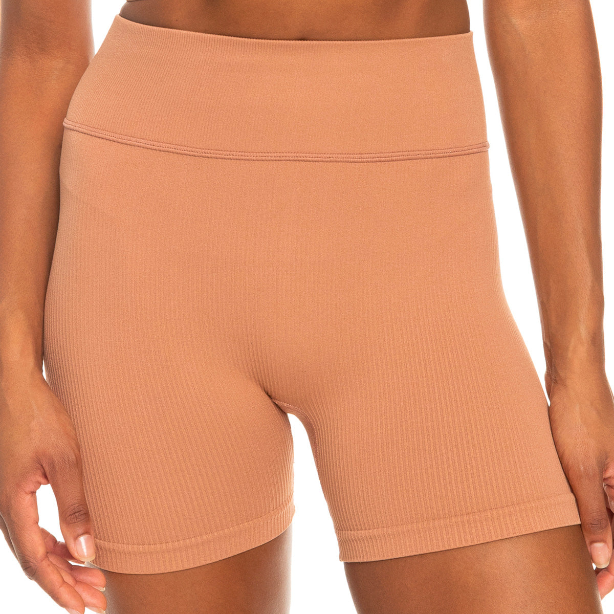 Roxy Chill Out Seamless Sports Shorts Mocha Mousse - Womens