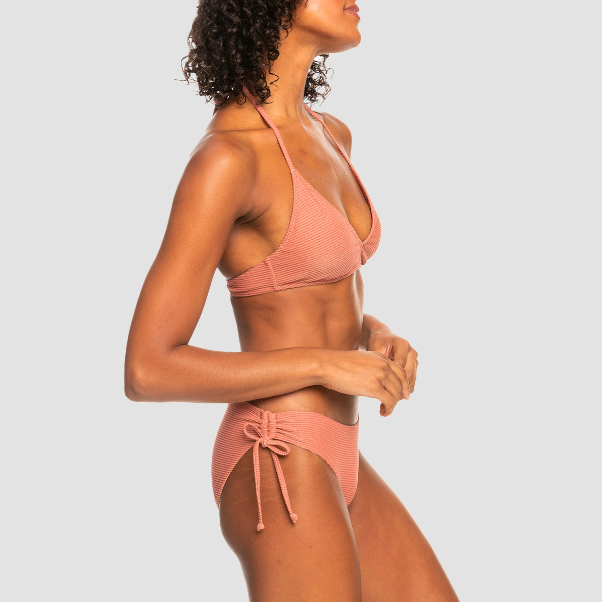 Roxy Coconut Crew Triangle Two Piece Bikini Set Cedar Wood - Womens
