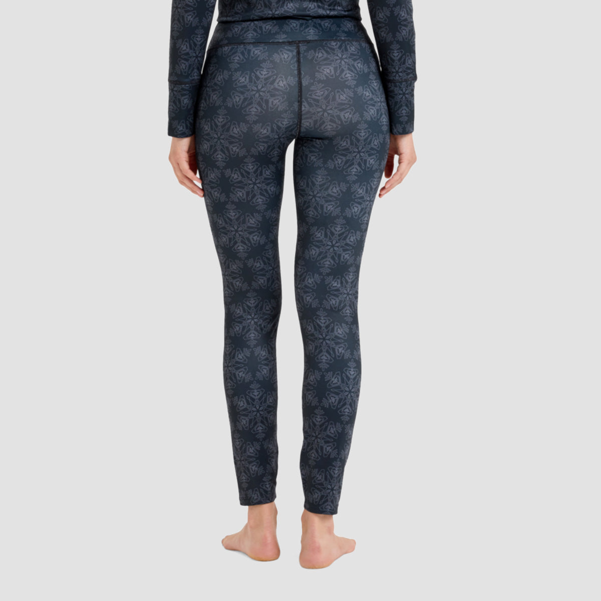 Roxy Daybreak Brushed Baselayer Pants True Black Snowflakes - Womens
