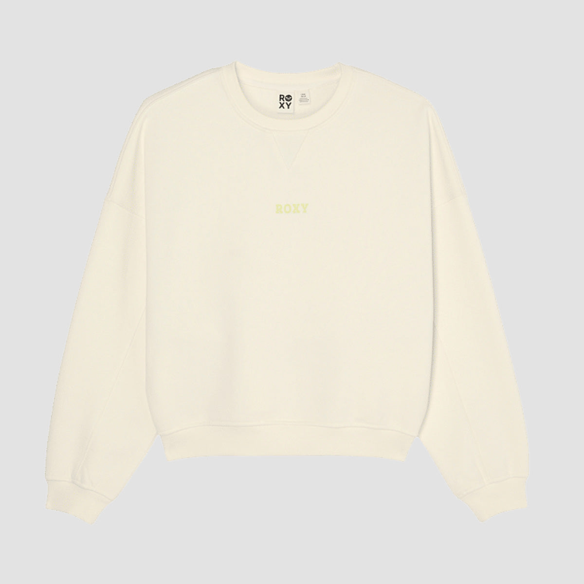 Roxy Frostbeam Oversized Crew Sweatshirt Coconut Milk - Womens