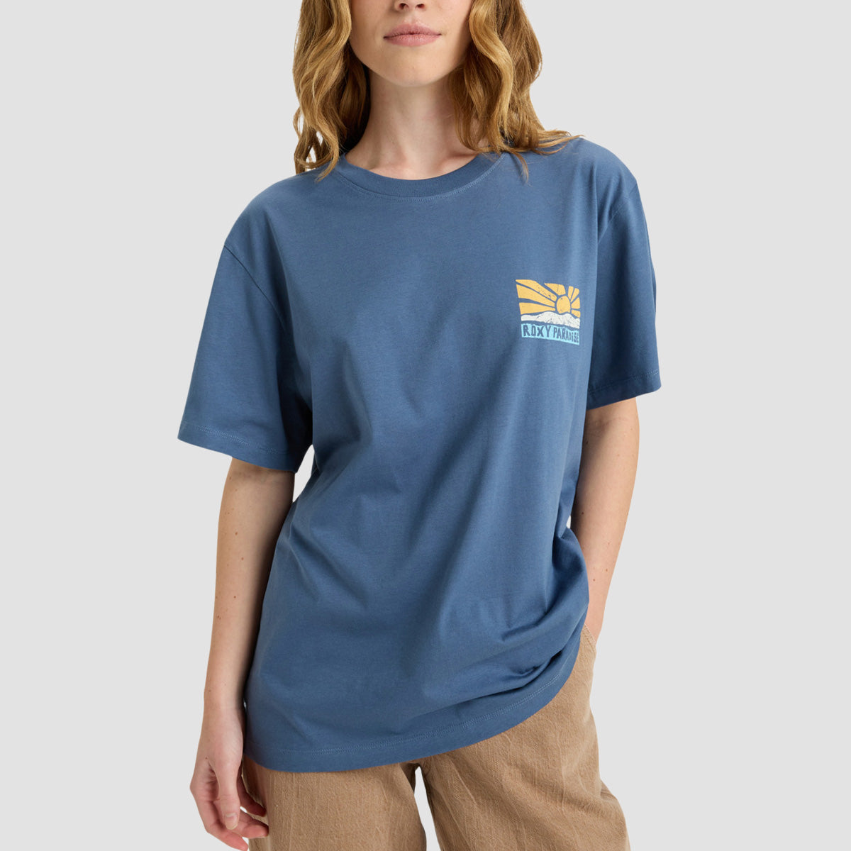 Roxy Hangloose Poster T-Shirt Vintage Indigo - Womens