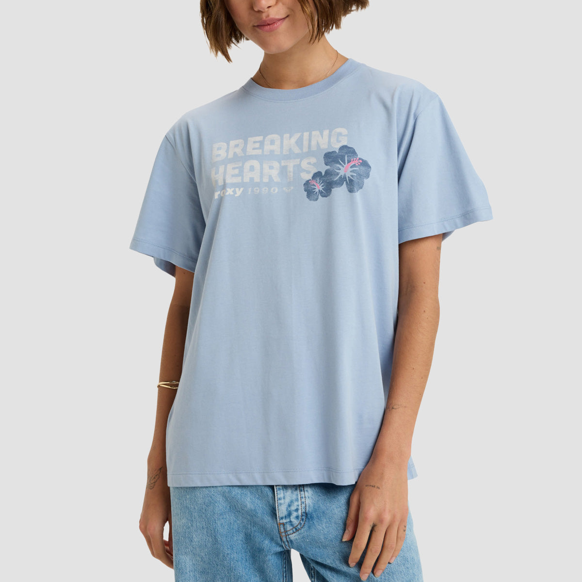 Roxy Hangloose The Sky T-Shirt Blue Blizzard - Womens