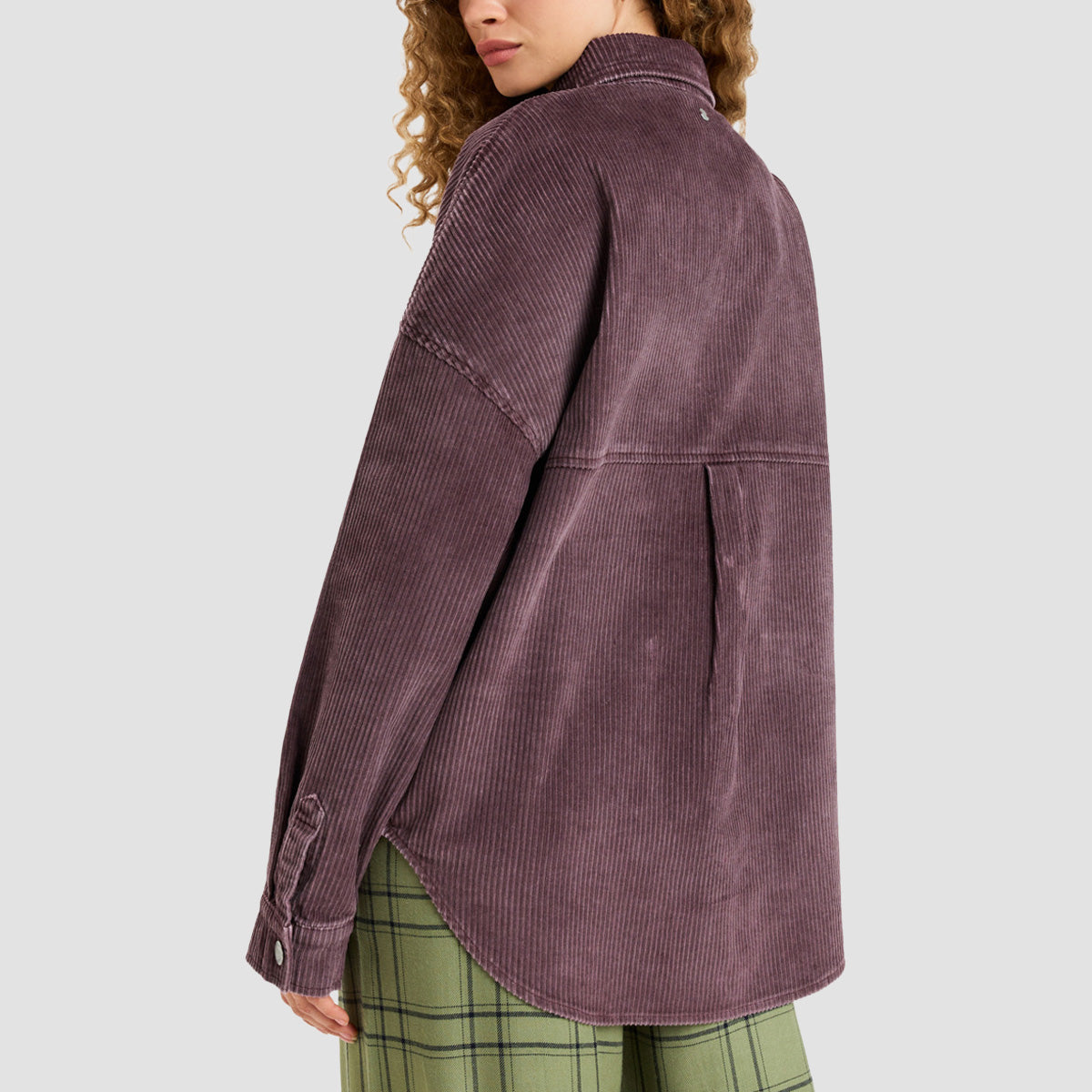 Roxy Kick Back Washed Oversized Corduroy Jacket Huckleberry - Womens