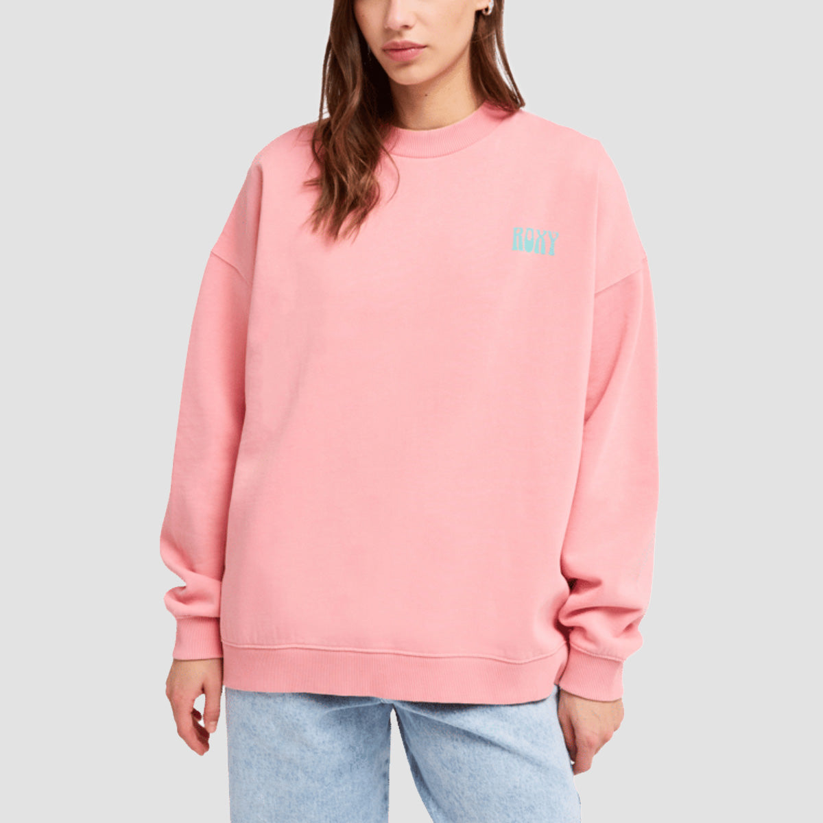Roxy Lineup Oversized Crew Sweatshirt Plumeria - Womens