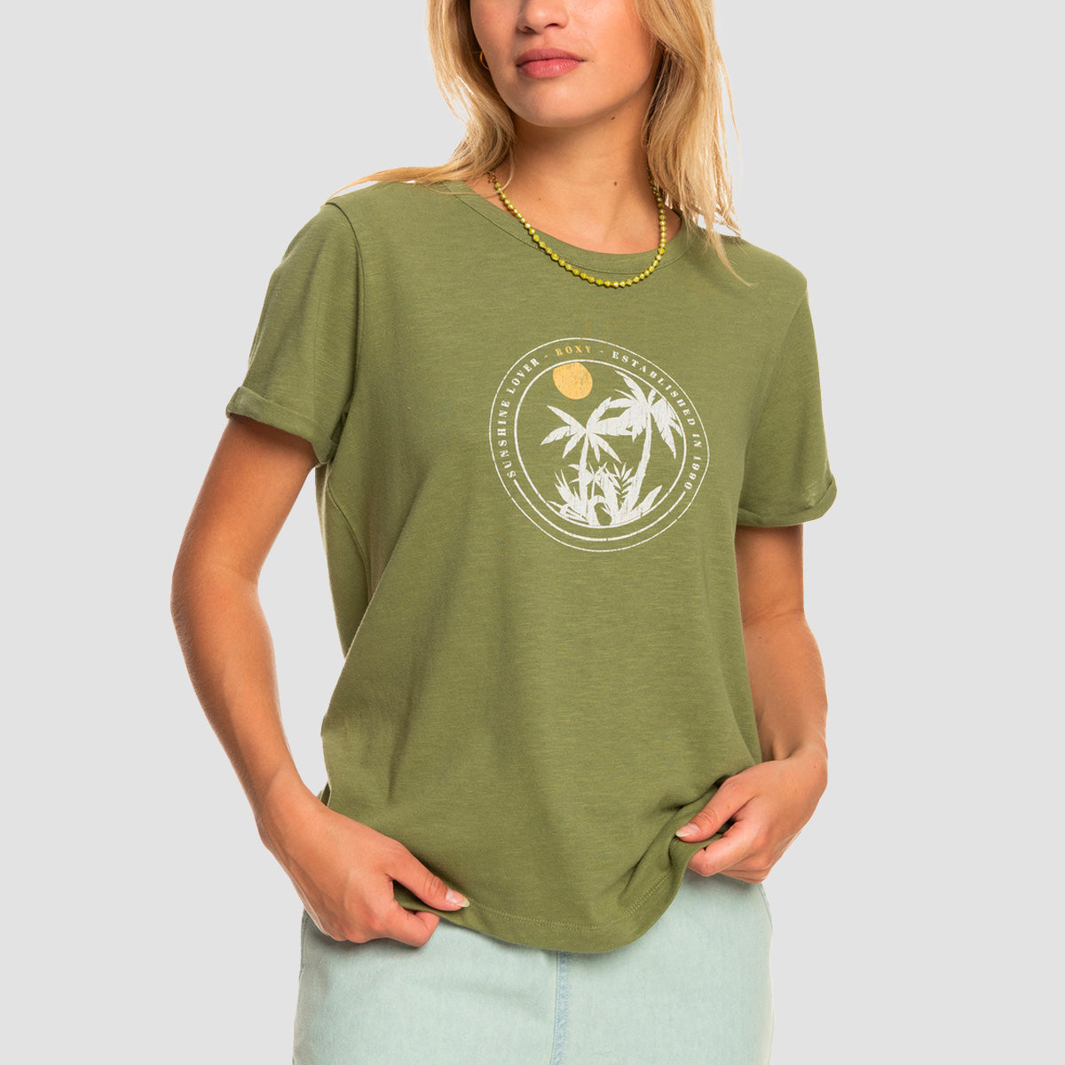Roxy Ocean After T-Shirt Loden Green - Womens