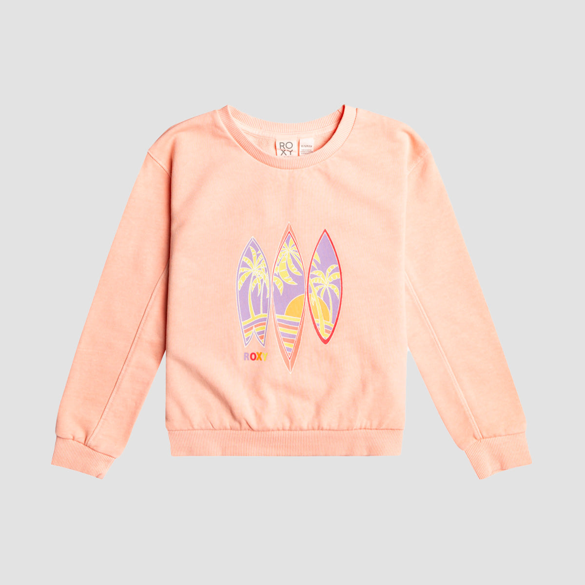 Roxy Oh Happy Day Crew Sweat Tropical Peach - Girls