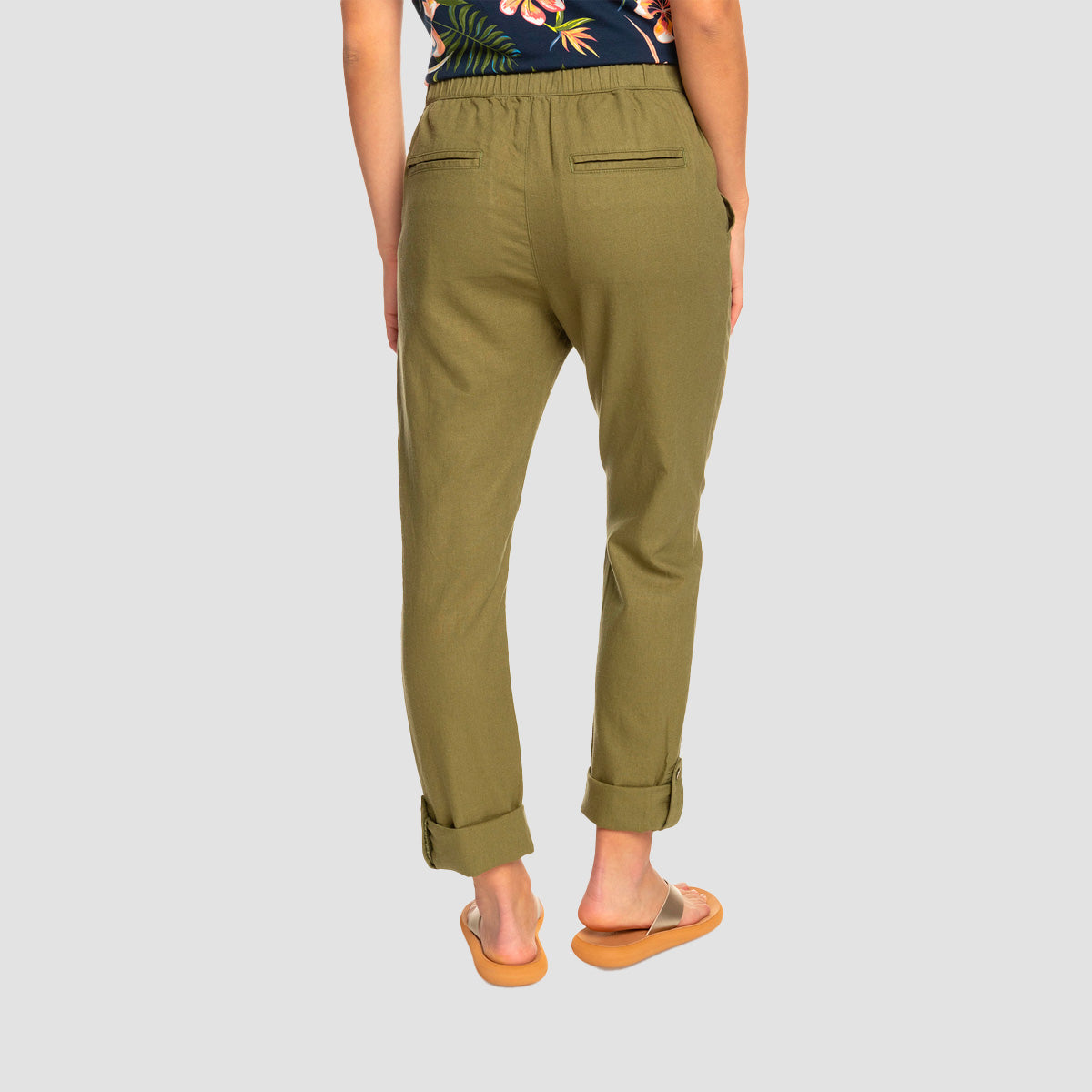 Roxy On The Seashore Pants Loden Green - Womens