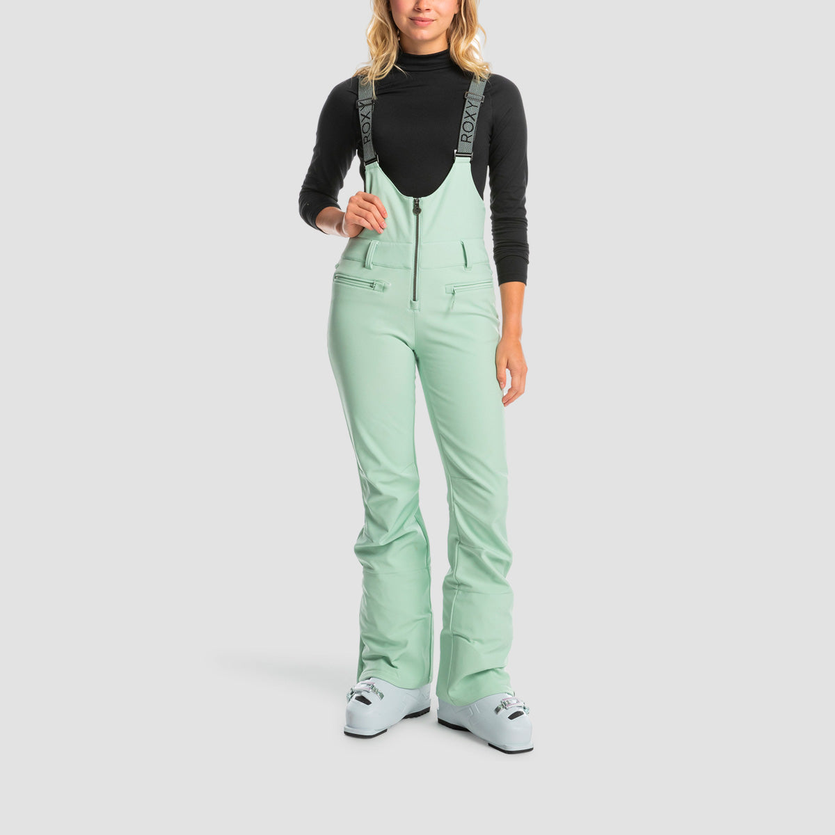 Roxy Summit Snow Bib Pants Cameo Green - Womens