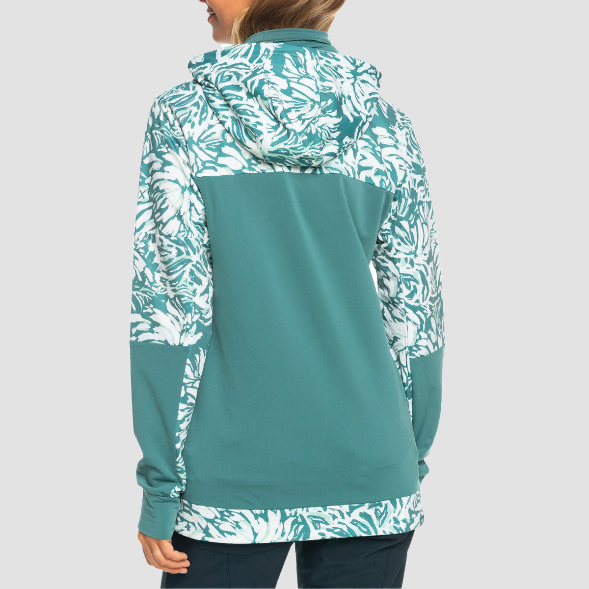 Roxy Winter Valley Snow Pullover Hoodie Dark Forest Wild - Womens