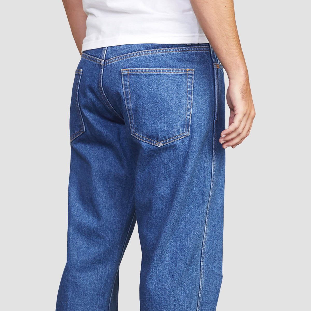 RVCA Americana Baggy Fit Jeans Denim Blue Collar