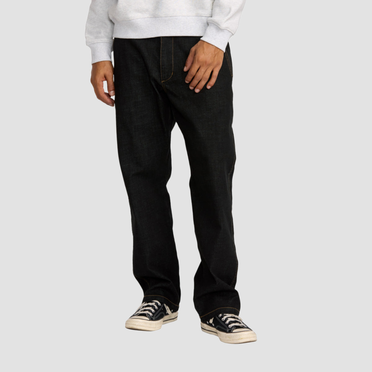 RVCA Americana Day Relaxed Fit Jeans Black Denim